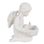 Decoratie Beeld Engel 36x39x51 cm Wit Magnesium (MGO)