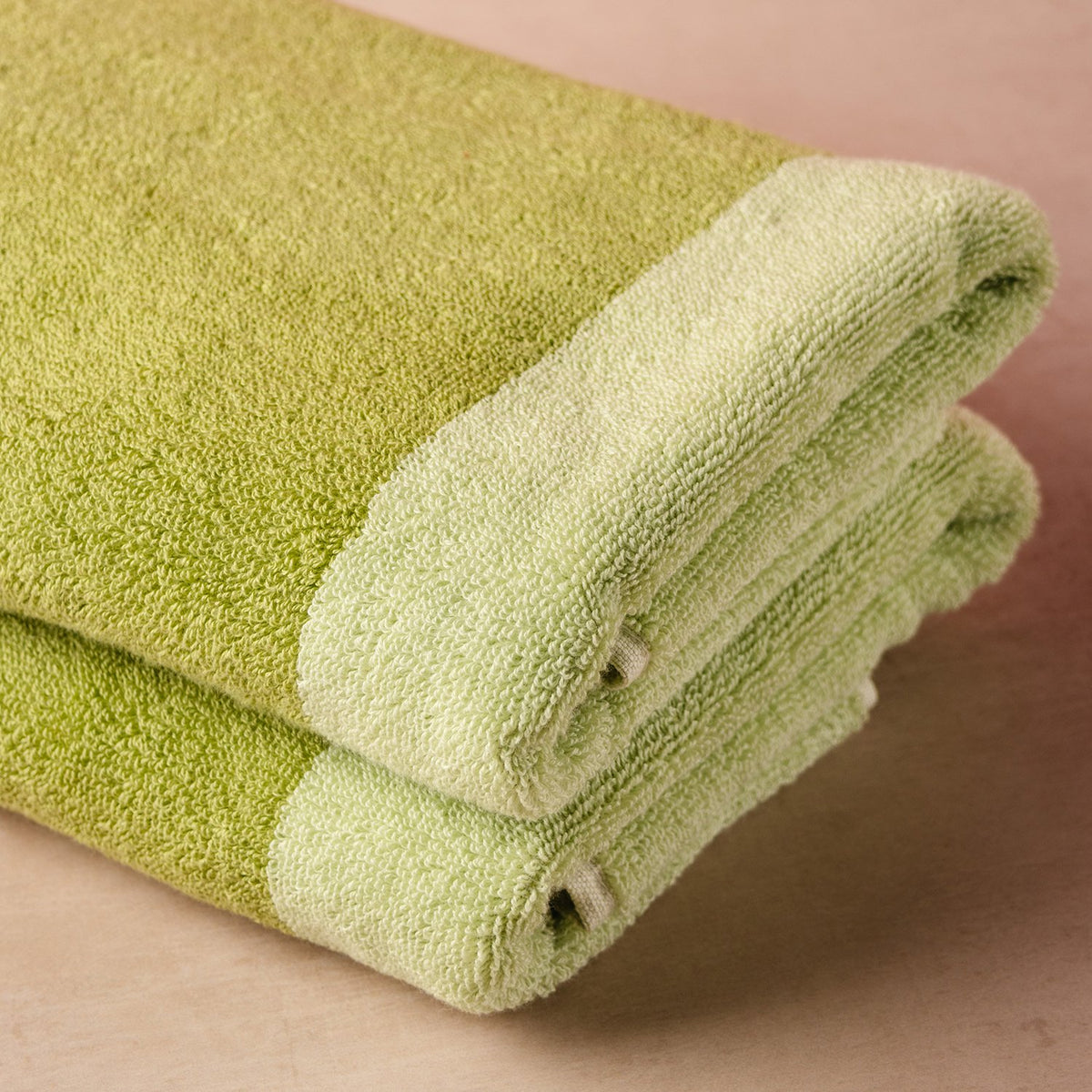 Badhanddoek 70x140cm pistachegroen Pixie - Set van 2
