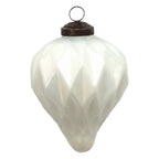 Kerstbal Ø 7 cm Wit Glas Kerstdecoratie