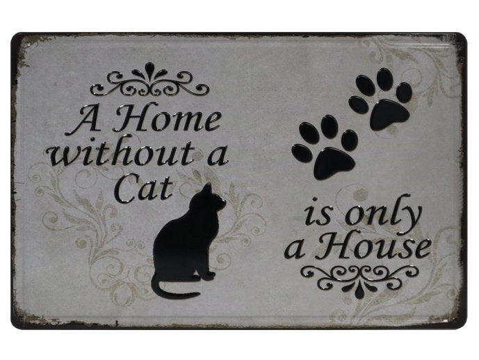 Kat Retro Wandbord 20x30