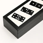 Decoratieve dominoset – harstegels en MDF-doos