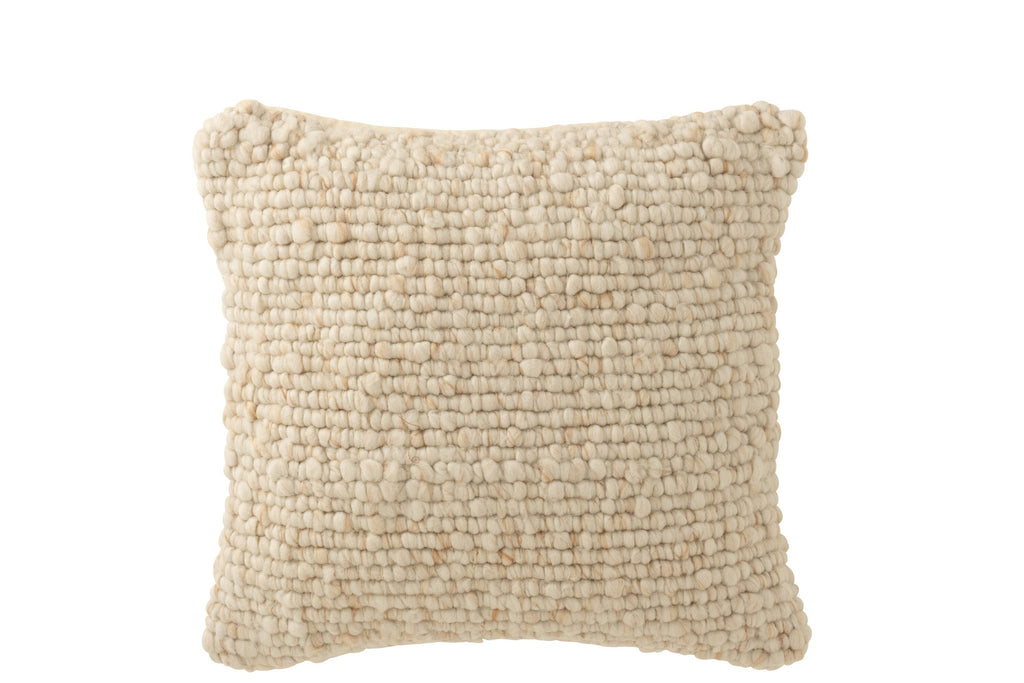 J-Line kussen Geweven - polyester - ecru
