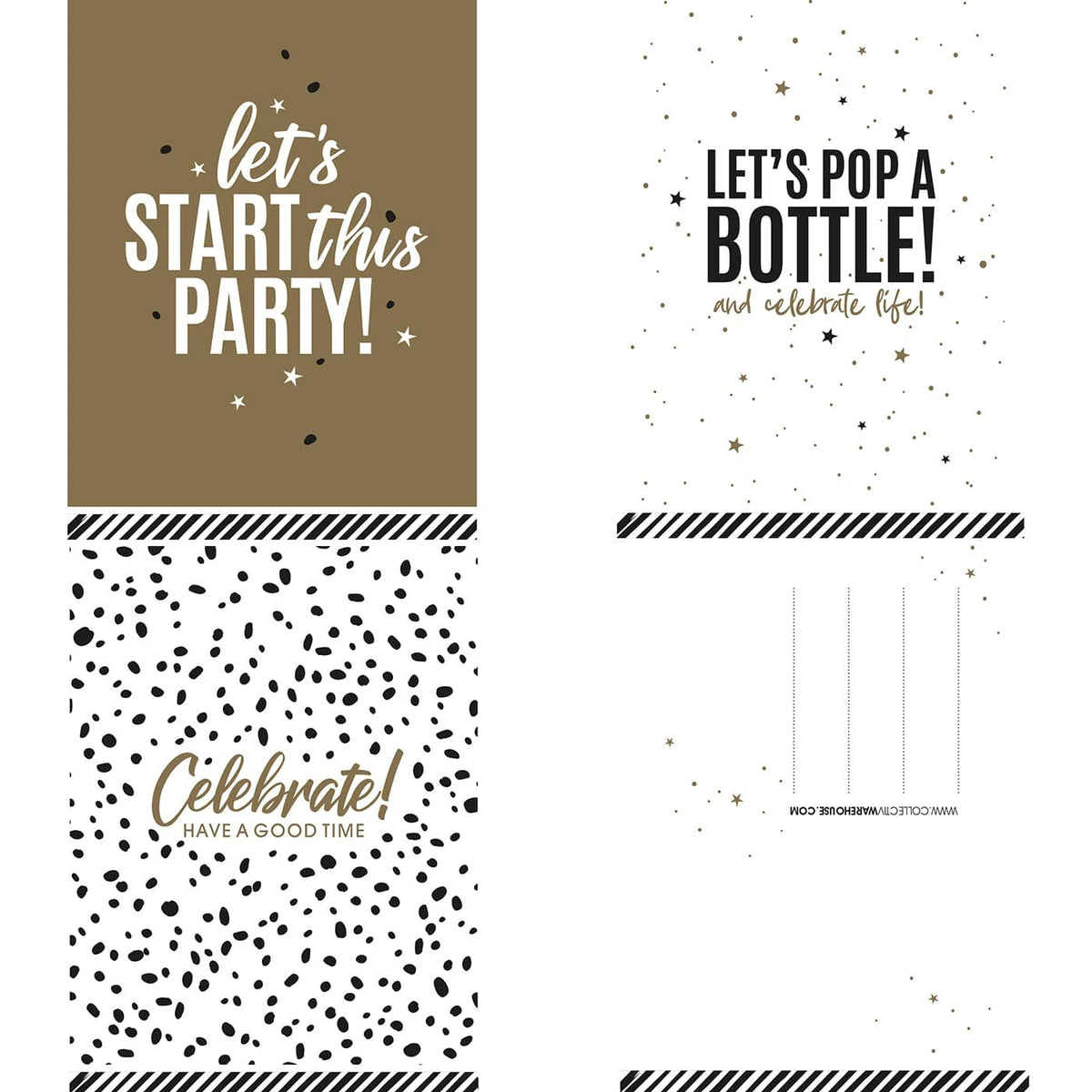 Let's Party wenskaartenset - 30 stuks