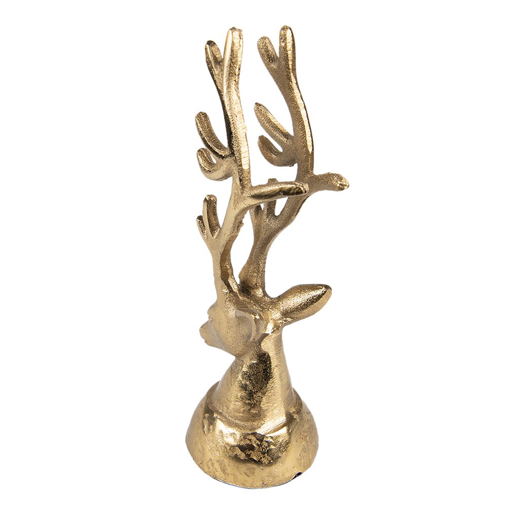 Beeld Hert 20 cm Goudkleurig Aluminium Kerstdecoratie