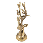 Beeld Hert 20 cm Goudkleurig Aluminium Kerstdecoratie