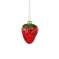 Decoratie ornament aardbei h7,5xd6