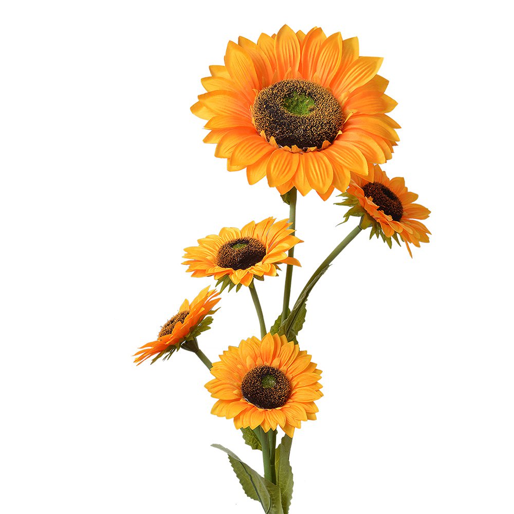 Kunstbloem Zonnebloem 115 cm Geel Kunststof