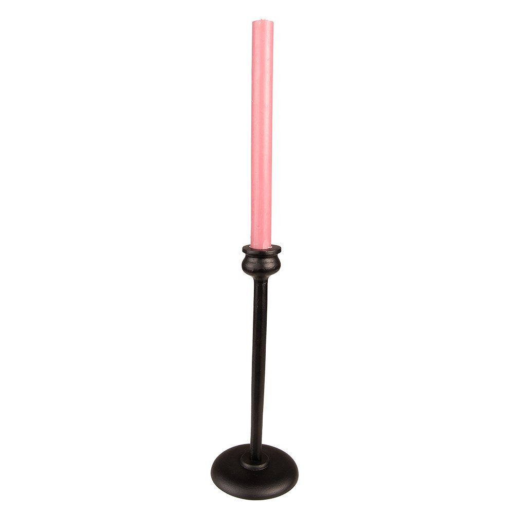 Kandelaar 27 cm Zwart Aluminium Kaarsenstandaard