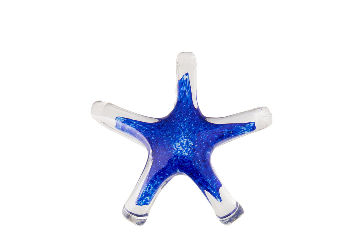 J-Line presse-papier Zeester - glas - blauw