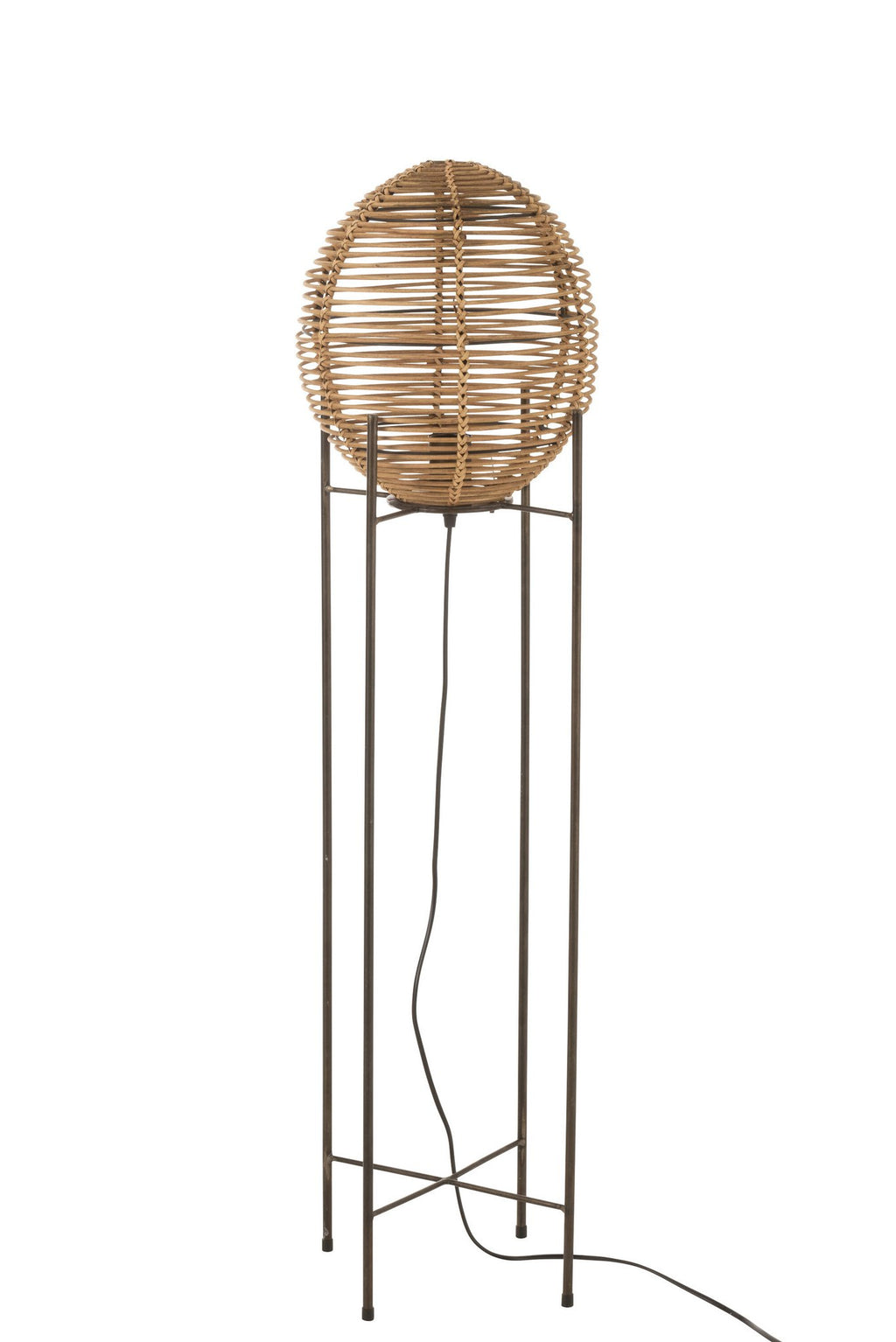 J-Line vloerlamp Op Frame - metaal/rotin - naturel- LC