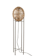 J-Line vloerlamp Op Frame - metaal/rotin - naturel- LC