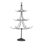 Kerstdecoratie Beeld Kerstboom Ø 41x71 cm Zwart Metaal