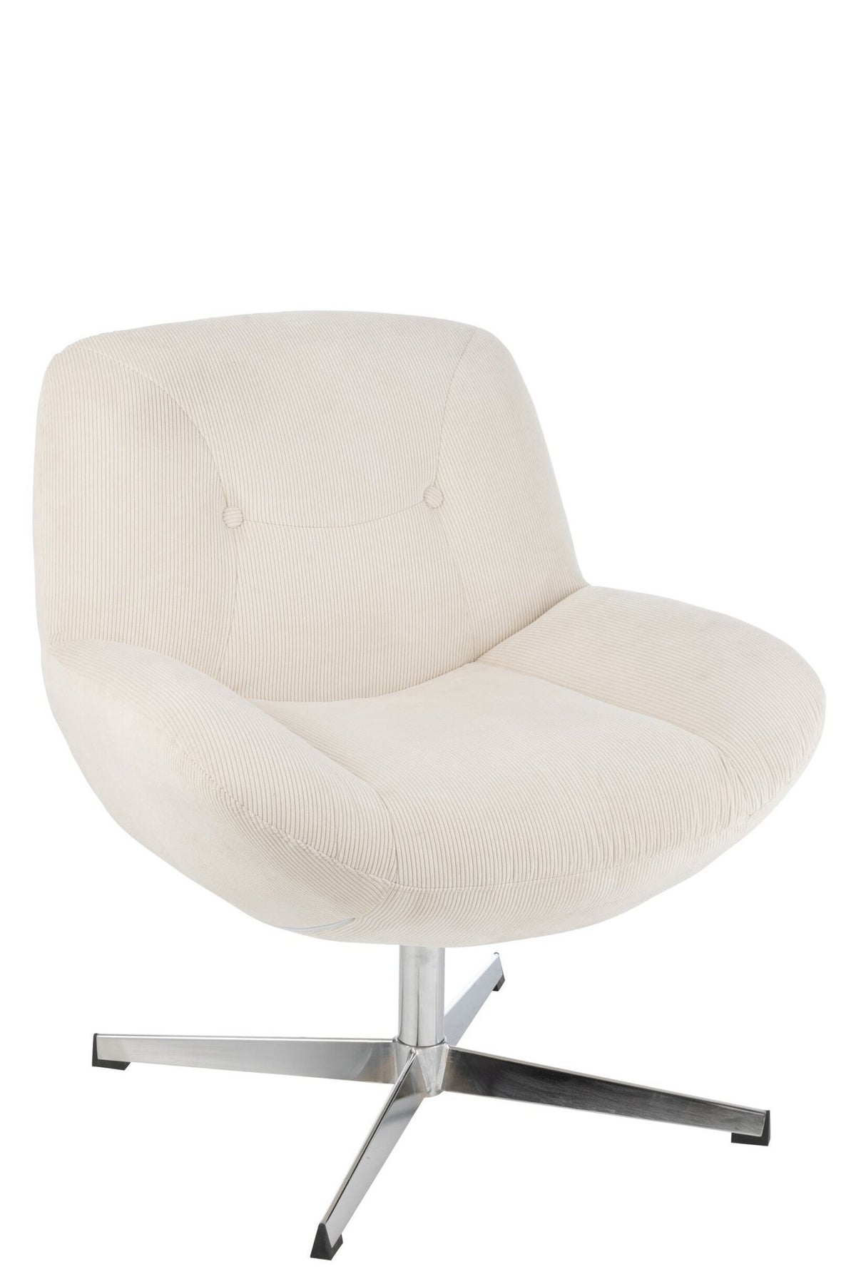 J-Line loungestoel Chill - metaal/multiplex - creme/zilver