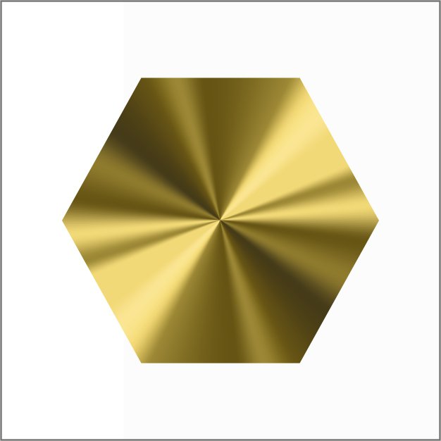 Sluitzegel - hexagon - goud - 500 stuks