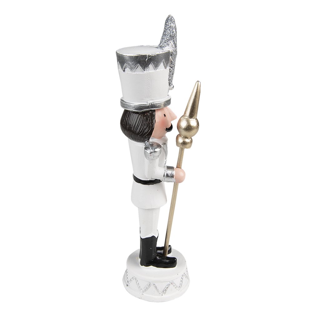 Beeld Notenkraker 25 cm Wit Kunststof Kerstdecoratie