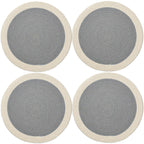 Eetplacemats – hittebestendig katoen – 32 cm rond, set van 4