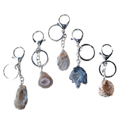 Geode van Agaat met sleutelhanger