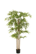 J-Line Bambou Pot Kunstmatig Groen