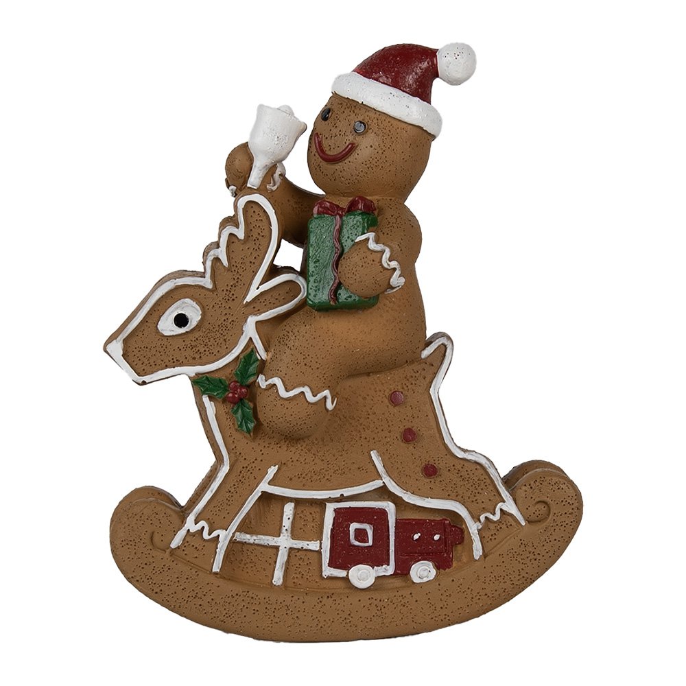 Kerstdecoratie Gingerbread man 11x5x12 cm Bruin Polyresin