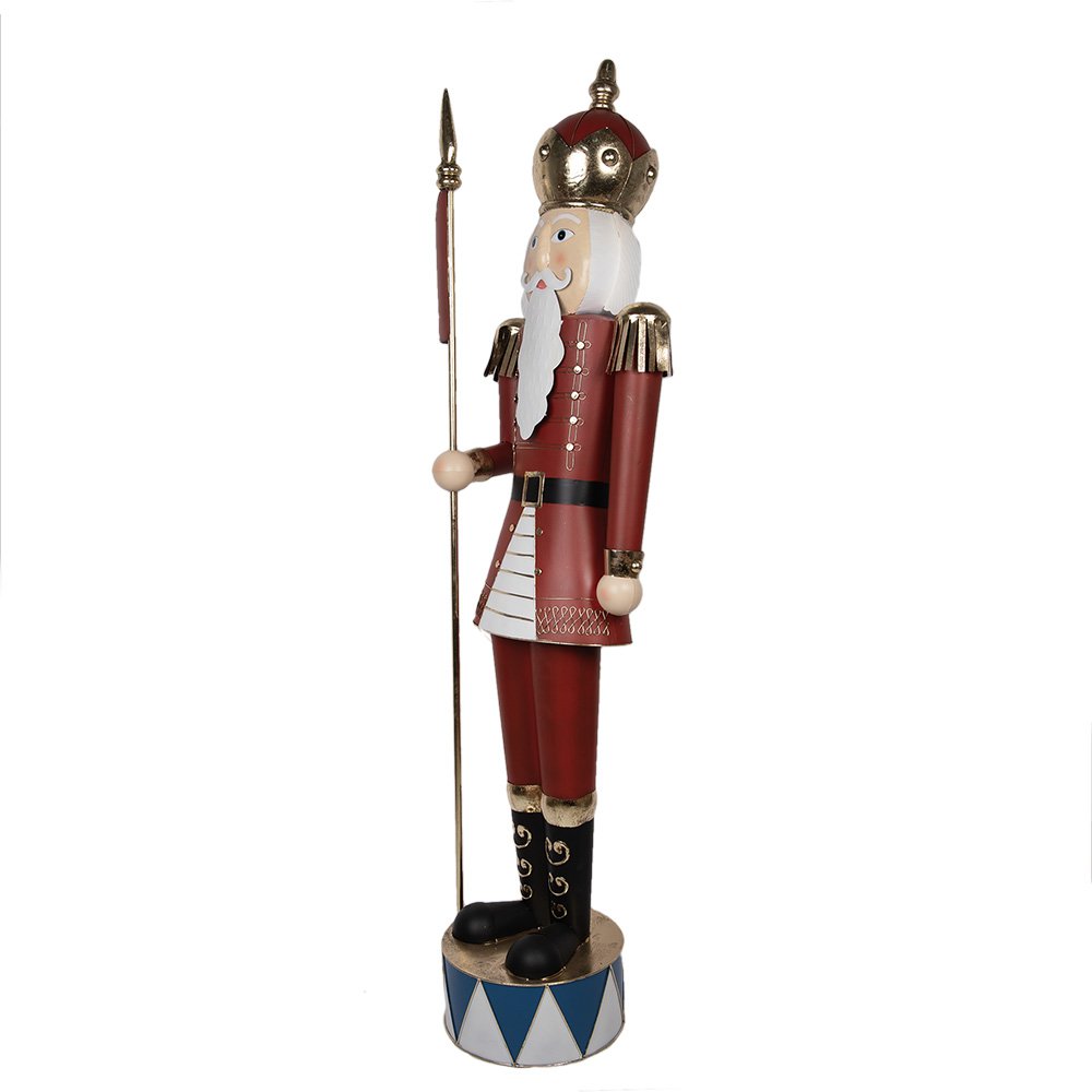 Kerstdecoratie Beld Notenkraker 67x41x203 cm Rood metaal