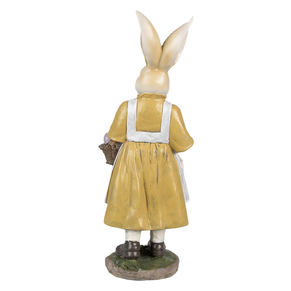 Beeld Konijn 38 cm Beige Geel Polyresin Paasdecoratie