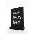 Decoplaatje - Smile there's wine - met houder