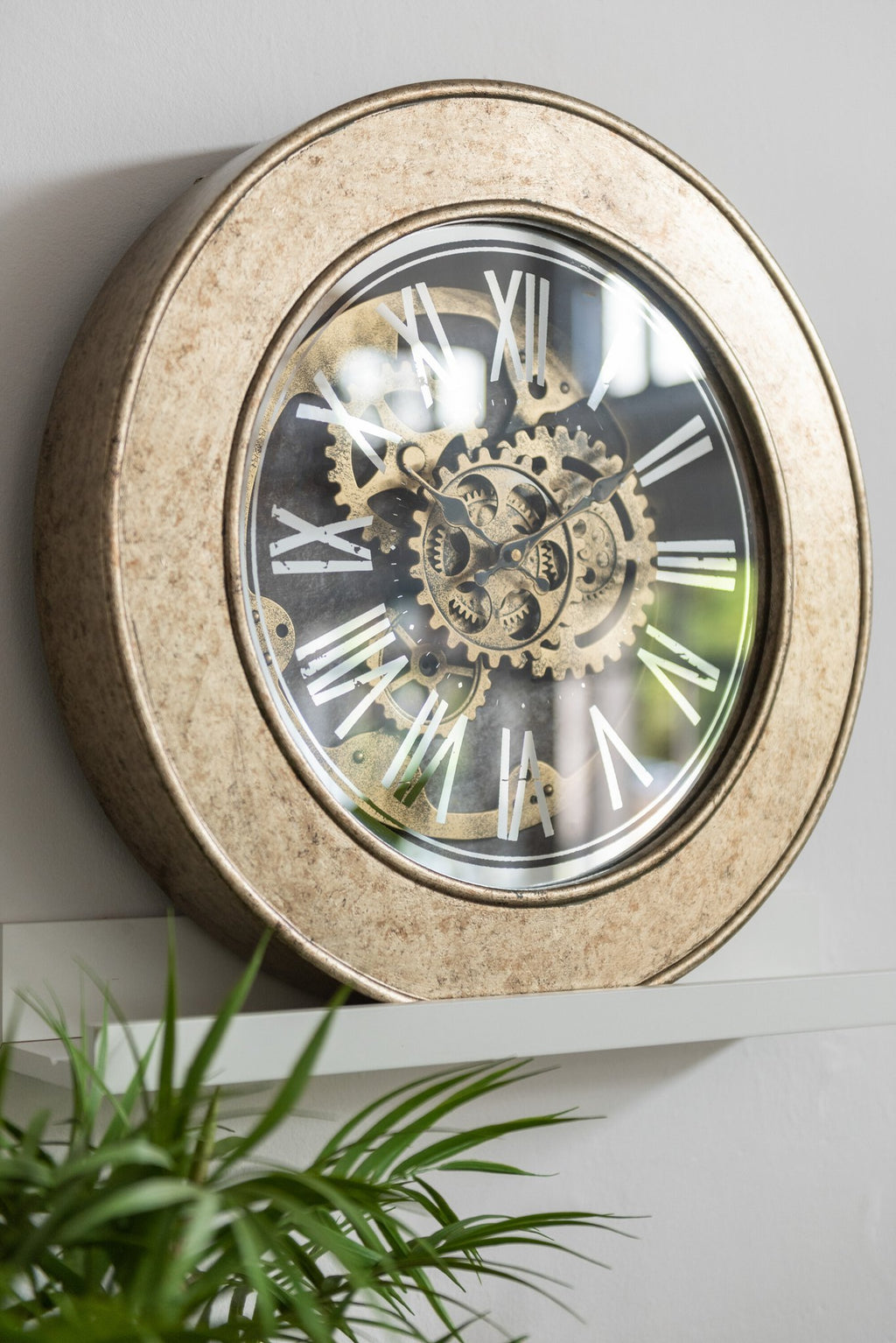 J-Line klok Binnenwerk - hout - goud - Ø 50 cm