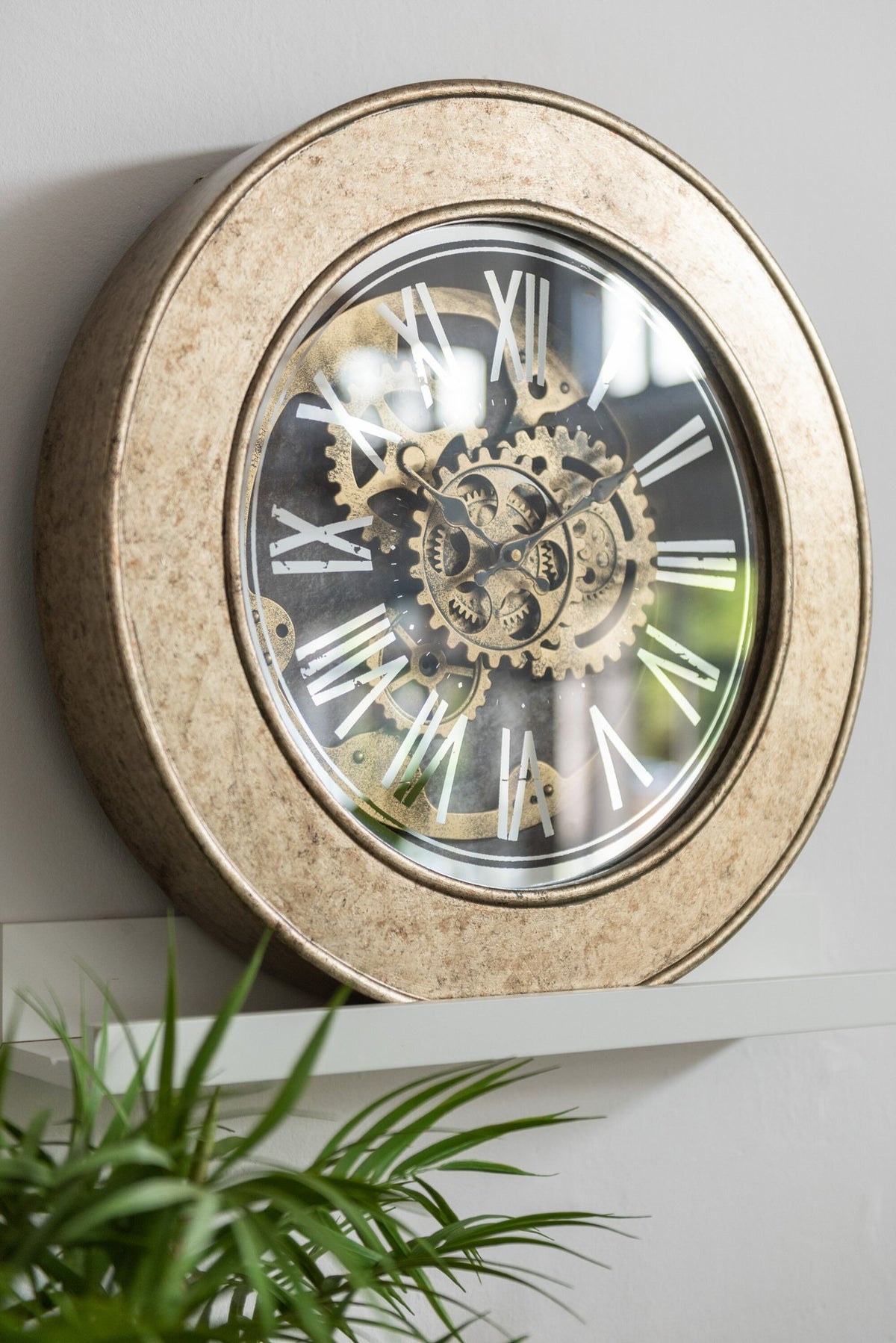J-Line klok Binnenwerk - hout - goud - Ø 50 cm