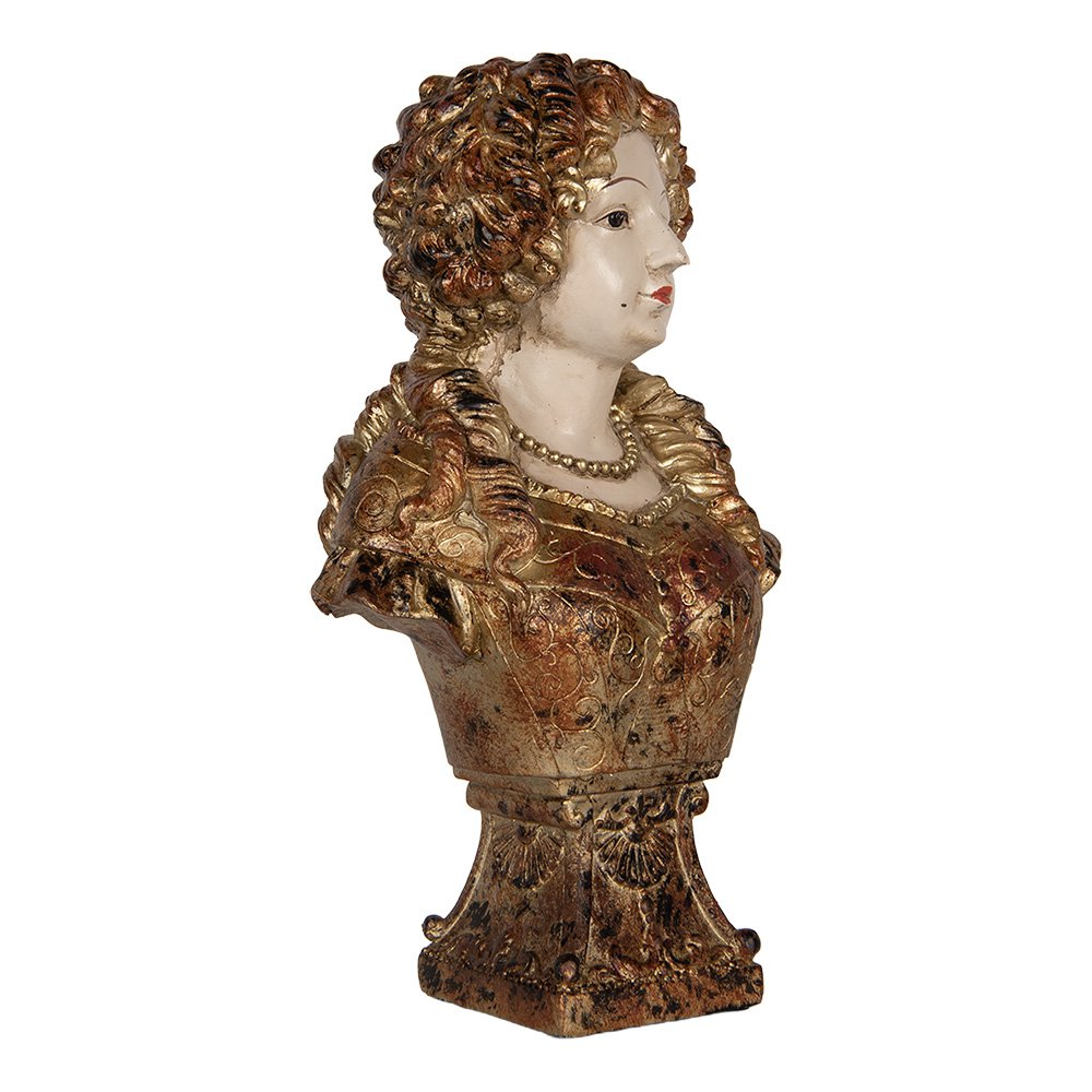Decoratie Beeld Vrouw 18x12x30 cm Beige Kunststof