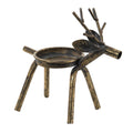 Kandelaar Rendieren 16x8x16 cm Koperkleurig Metaal Kaarsenstandaard