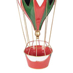 Kerstdecoratie Beeld Luchtballon Ø 26x62 cm Rood Metaal