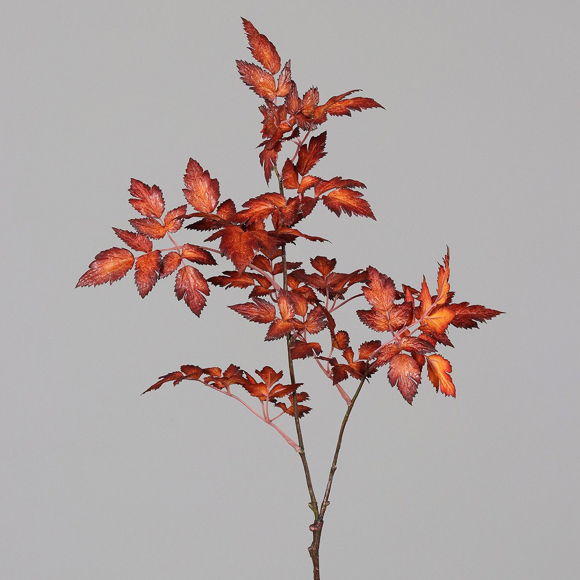 Herfstbladeren tak 75cm oranje