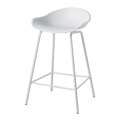 Bar stool 65 cm Metal Plastic Romeo Duo White Black