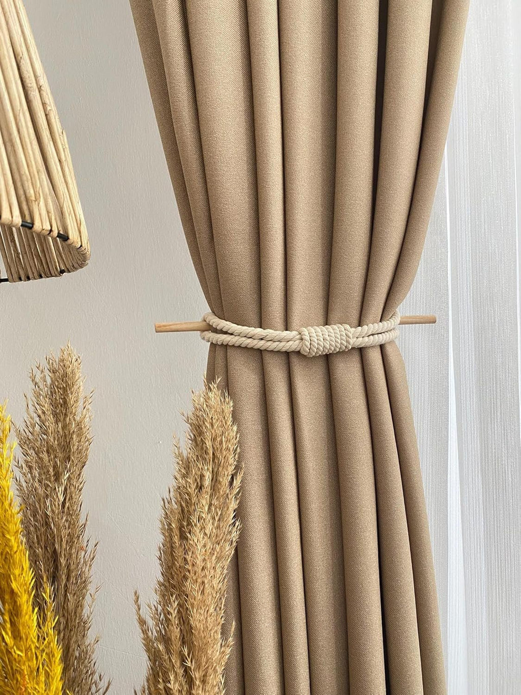 Macrame Drape tiebacks – Katoen en hout – 2c