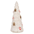 Kerstdecoratie Beeld Kerstboom Ø 10x24 cm Wit Glas