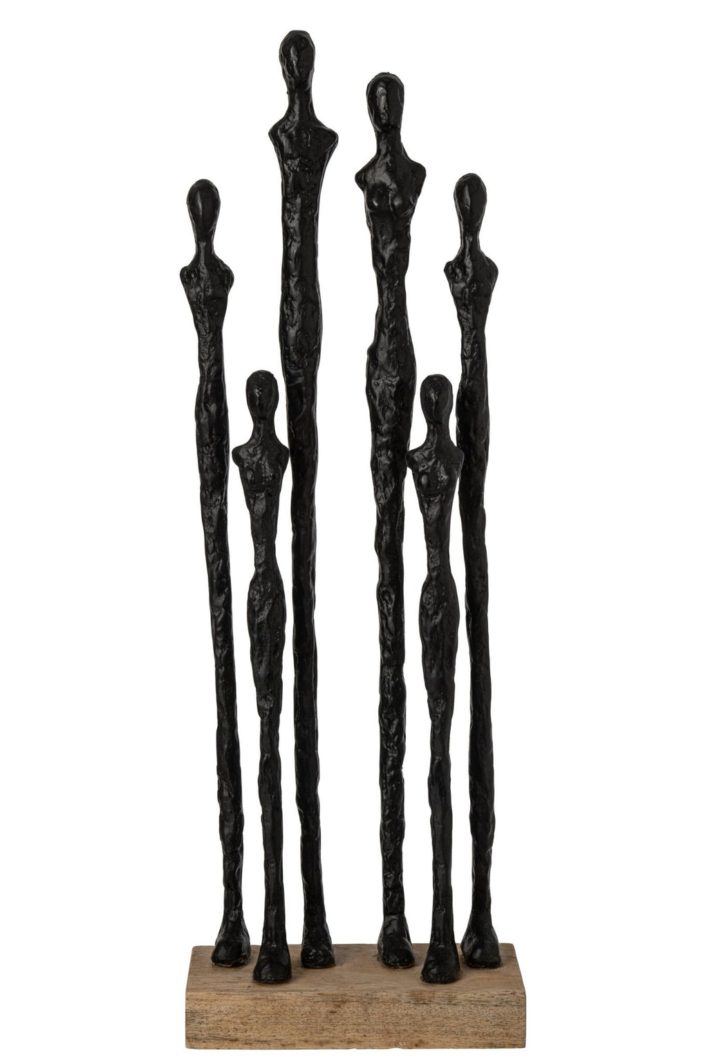 J-Line Personen op voet - polyresin - naturel/zwart