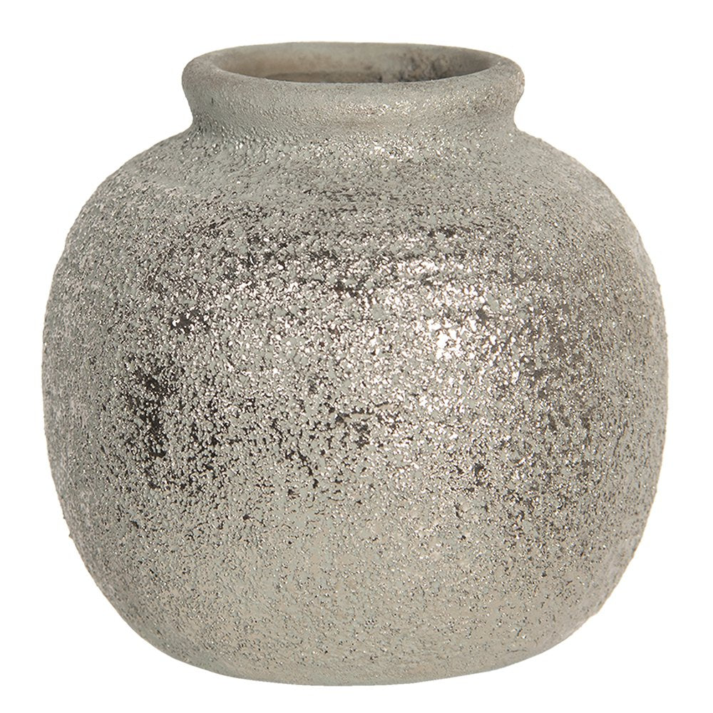 Vaas 8 cm Grijs Keramiek Bloempot Binnen