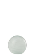 J-Line presse-papier Twister Rond - glas - wit - small