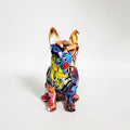 Polyresin bulldog kleurrijk