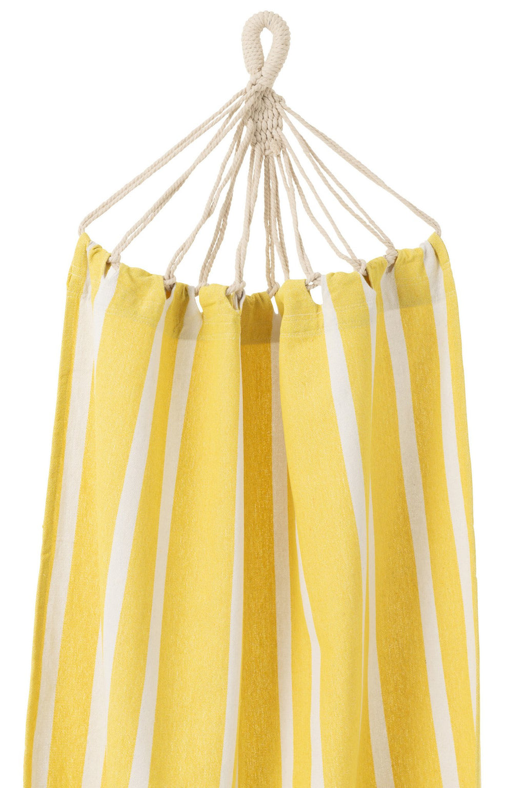 J-Line Hangmat Strepen Katoen/Polyester Fel Geel/Wit