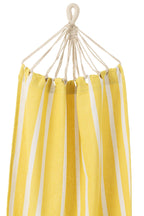 J-Line Hangmat Strepen Katoen/Polyester Fel Geel/Wit