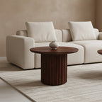 Bullnose bijzettafel bruin 55 cm