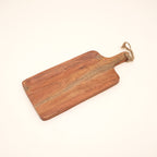 Klassieke snijplank van acaciahout met handvat 20x45cm