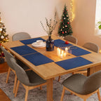 Eetplacemats – Geribbeld katoen – 48x32 cm, set van 6