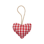 Hanger katoen hart donker rood 10cm