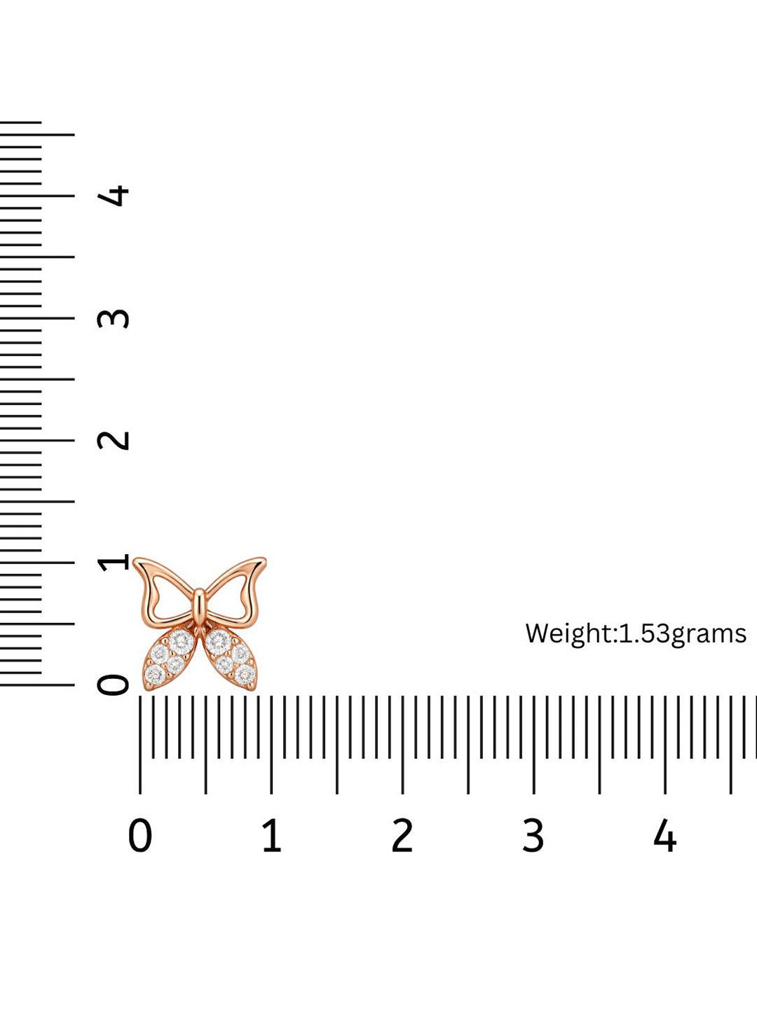 Eigentijdse studs – oorknopjes – roséverguld – zirkonia-accent