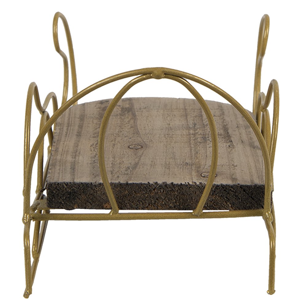 Kerstdecoratie Slee 26x13x12 cm Bruin Hout