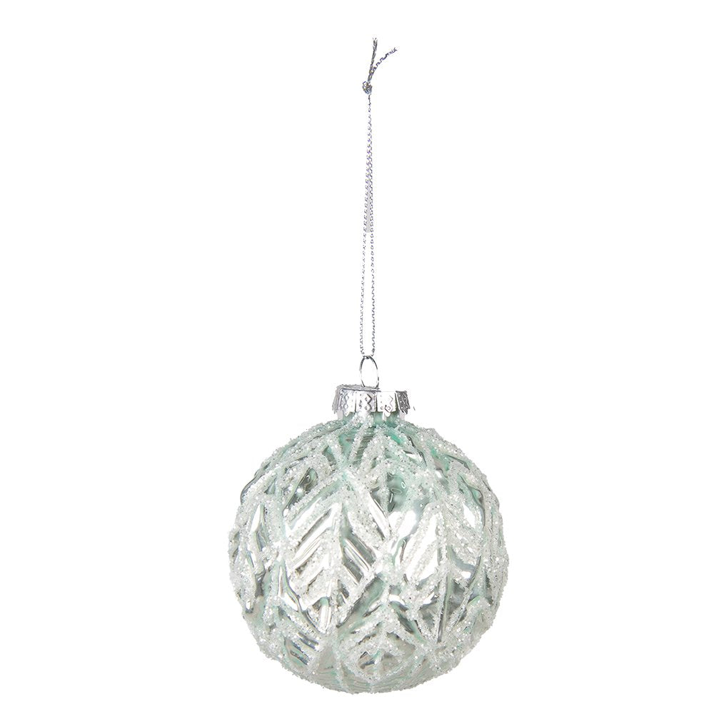 Kerstbal Set van 2 Ø 8 cm Groen Glas Kerstdecoratie