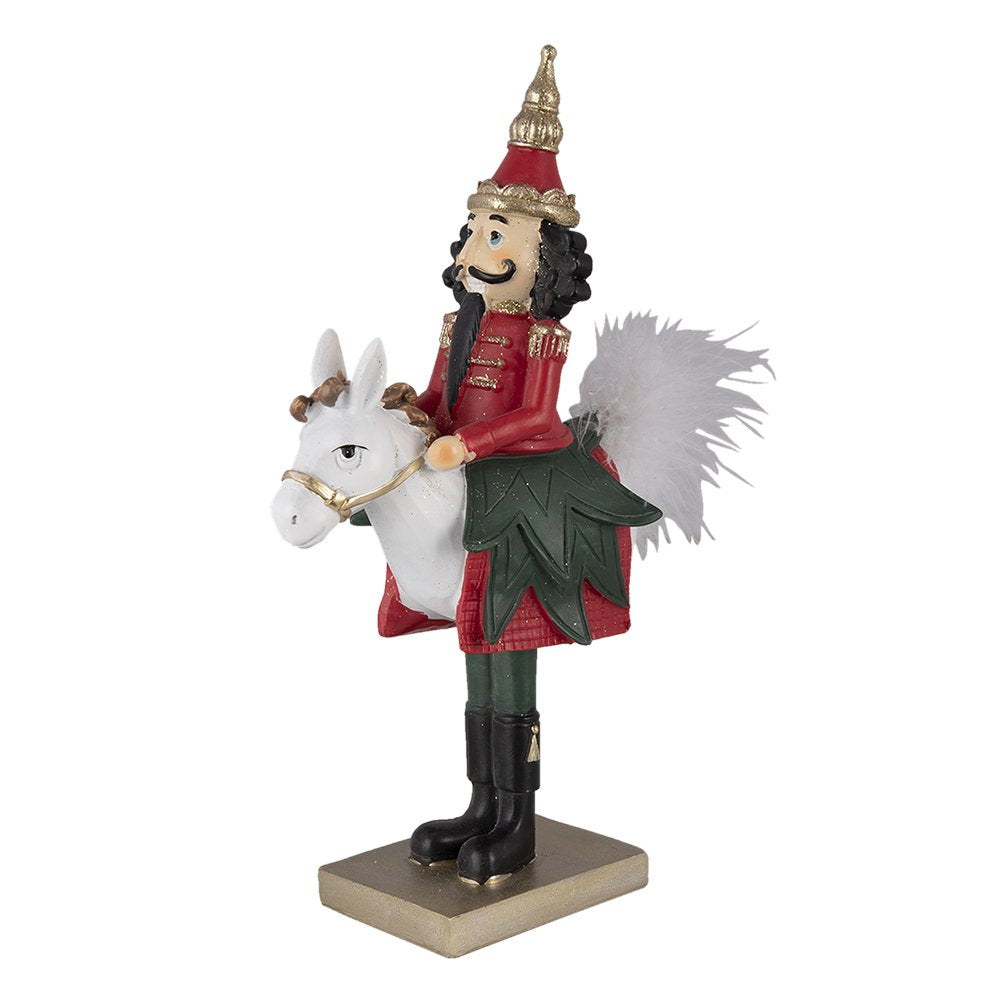 Beeld Notenkraker 25 cm Rood Groen Kunststof Kerstdecoratie