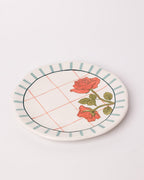 Serveerbord | Keramische handgeschilderde rozenmotieven | Set van 3
